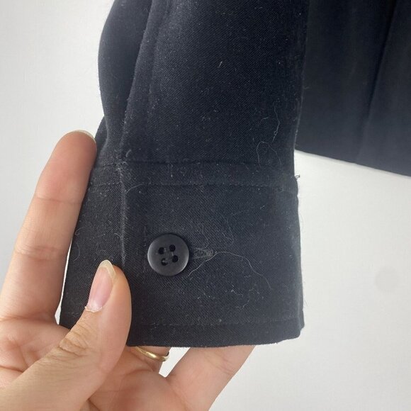 Norton McNaughton Women's Zip Up Jacket Size 8 Black Collared Soft Lightweight - Picture 4 of 8